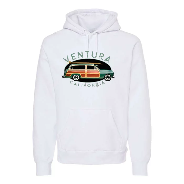 Ventura California Vintage Surfing Premium Hoodie