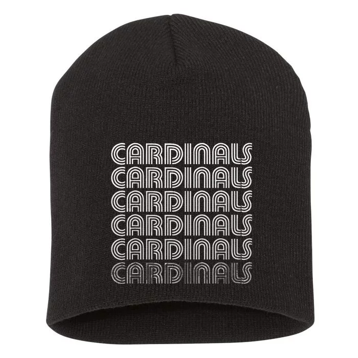 Vintage Cardinal Short Acrylic Beanie