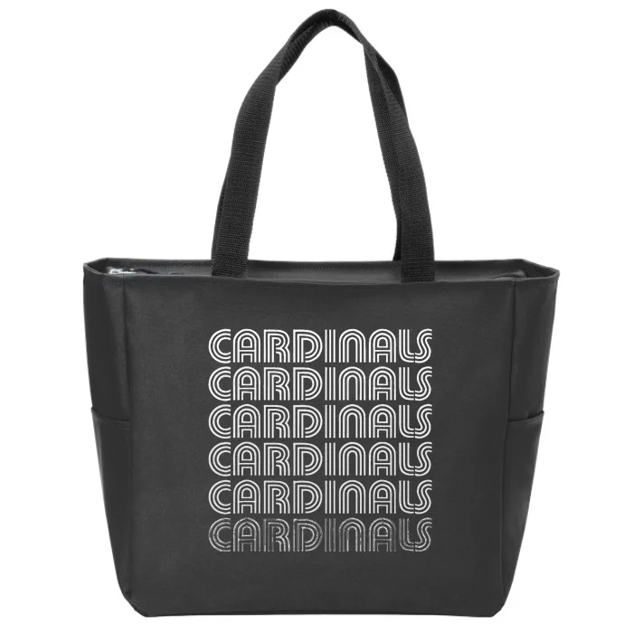 Vintage Cardinal Zip Tote Bag