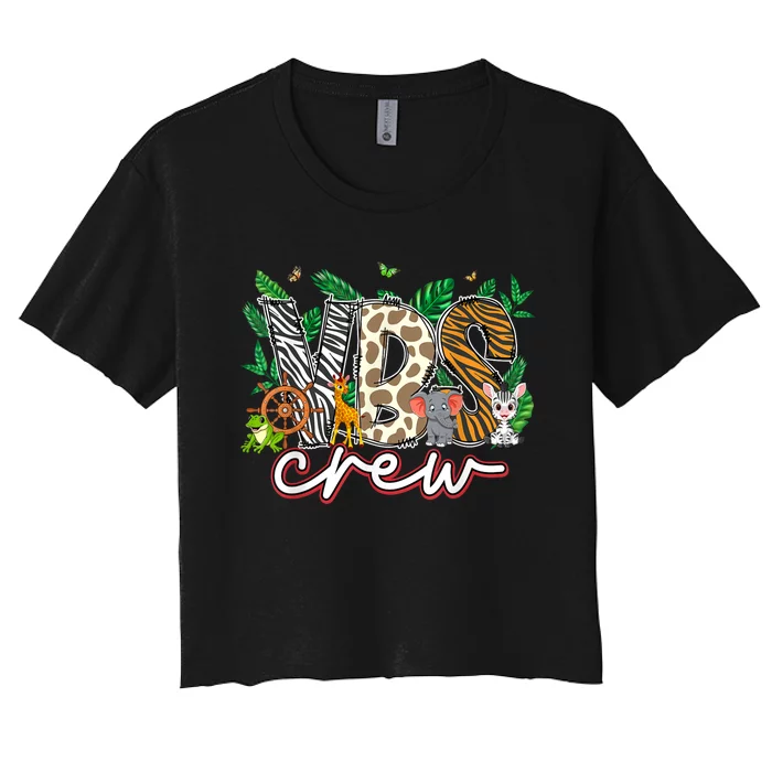 Vbs Crew Vbs 2024 Vacation Bible School Jungle Adventures Women's Crop Top Tee