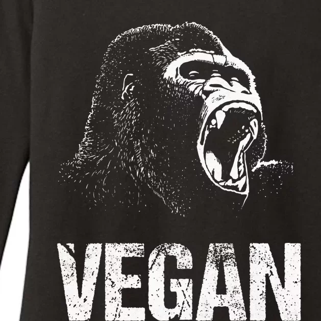 Vegan Cool Vegetarian Food Tee Womens CVC Long Sleeve Shirt