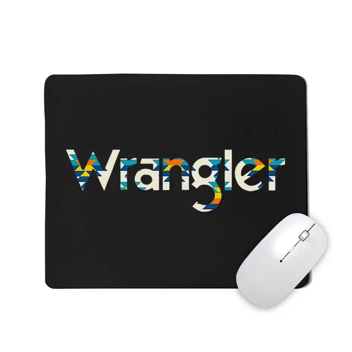 Vintage Cowgirl Wrangler Western Cow Skull Mousepad