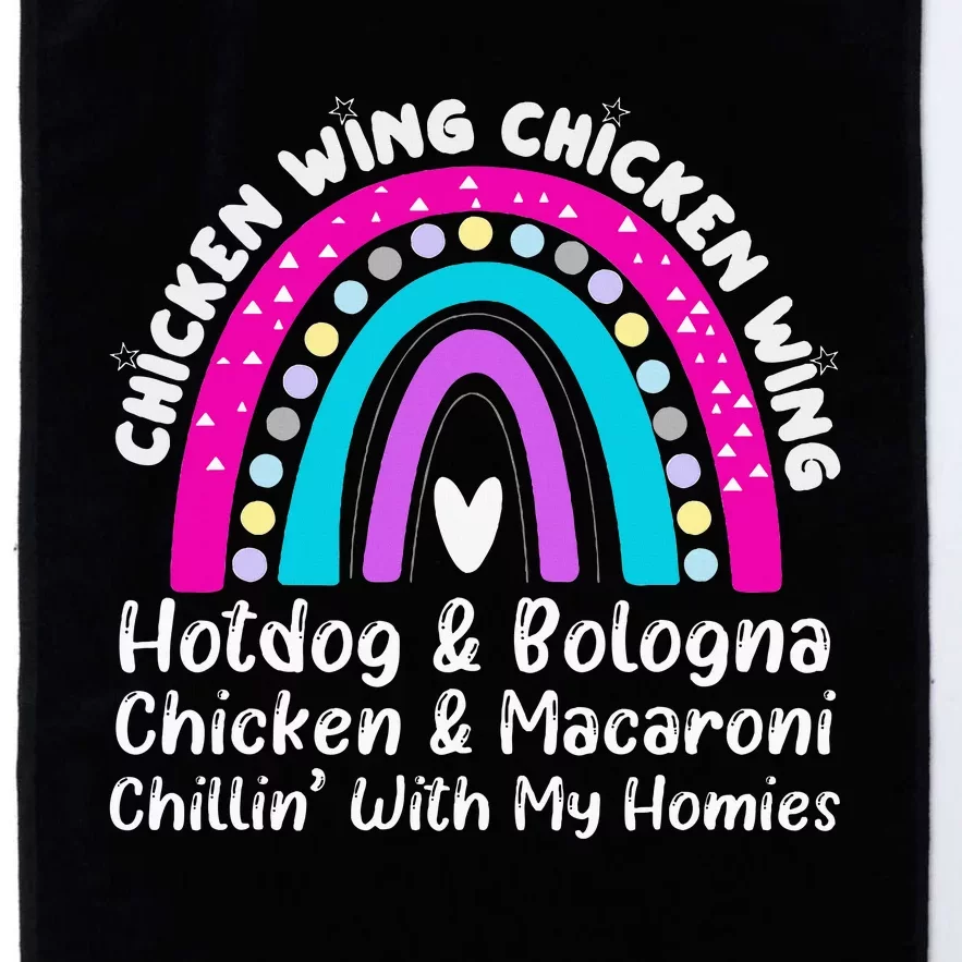 Viral Chicken Wing Chicken Wing Hot Dog Bologna Song Lyric Platinum Collection Golf Towel