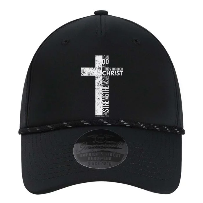 vintage Cross with Philippians 413 Christian Performance The Dyno Cap