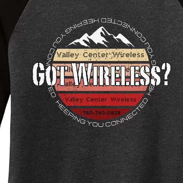 Valley Center Wireless Got Wireless Internet Women's Tri-Blend 3/4-Sleeve Raglan Shirt