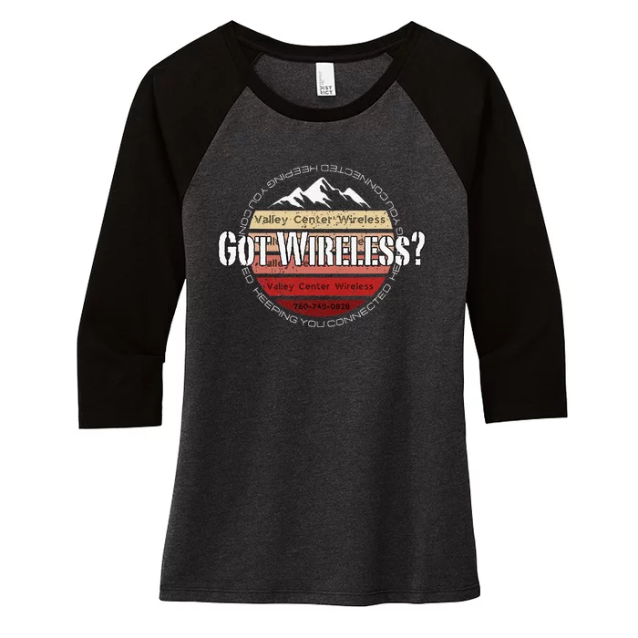 Valley Center Wireless Got Wireless Internet Women's Tri-Blend 3/4-Sleeve Raglan Shirt