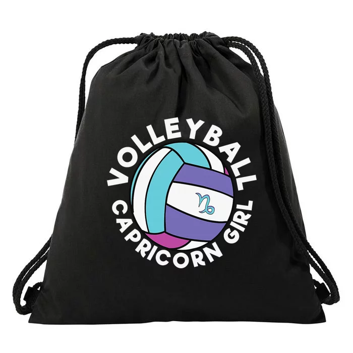 Volleyball Capricorn  Zodiac Volleyball Player Funny Drawstring Bag