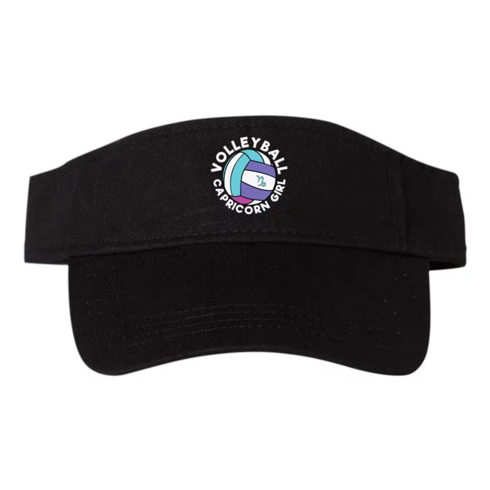 Volleyball Capricorn  Zodiac Volleyball Player Funny Valucap Bio-Washed Visor