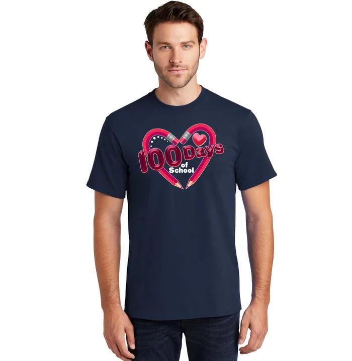 Valentines Day 100 Days Of School Tall T-Shirt