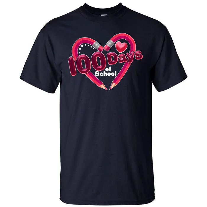 Valentines Day 100 Days Of School Tall T-Shirt