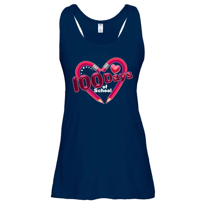 Valentines Day 100 Days Of School Ladies Essential Flowy Tank