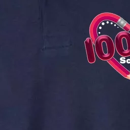 Valentines Day 100 Days Of School Softstyle Adult Sport Polo