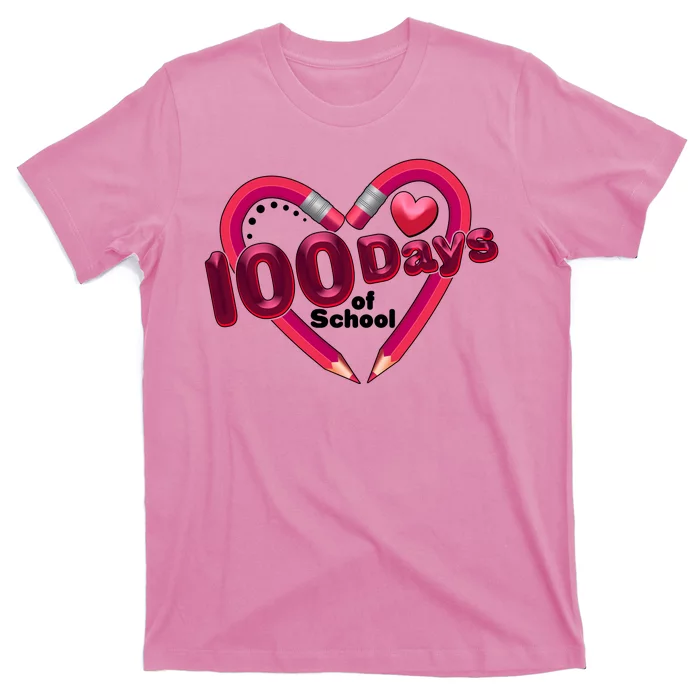 Valentines Day 100 Days Of School T-Shirt