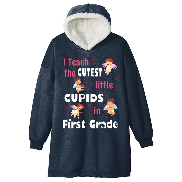 Valentines Day 1st Grade Teacher Gift For Teachers In Love Gift Hooded Wearable Blanket