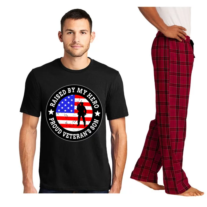 Veterans Day (2 Sided Print) Raised By A Hero Veterans Son Gift Pajama Set