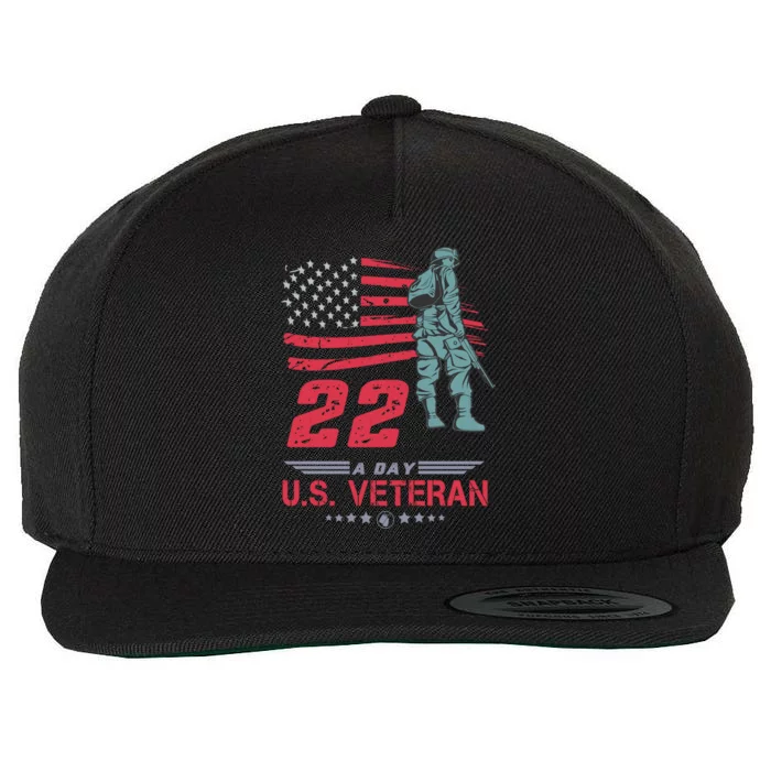 Veteran Day 22 A Day Suicide Awareness Great Gift Wool Snapback Cap