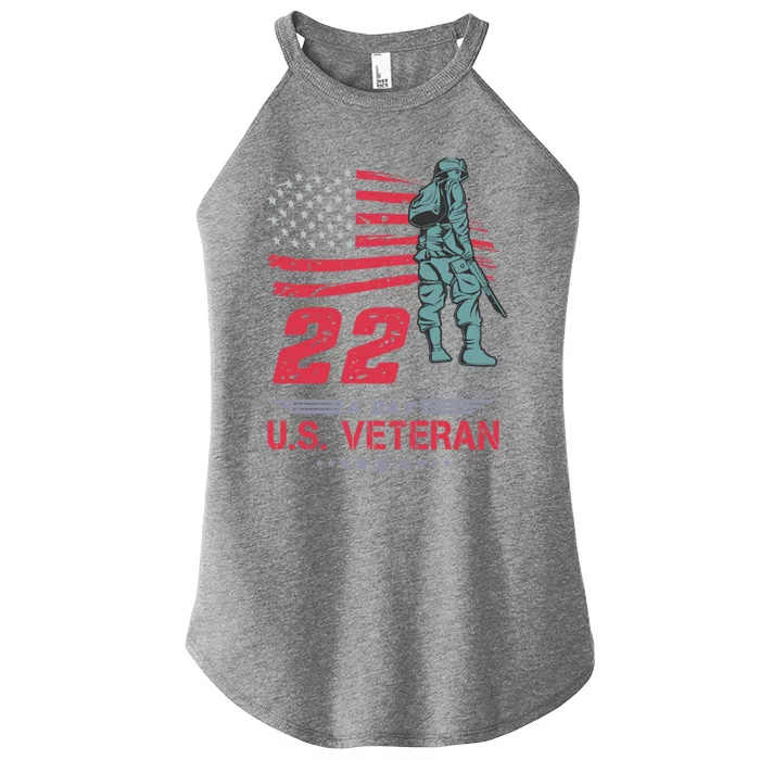 Veteran Day 22 A Day Suicide Awareness Great Gift Women’s Perfect Tri Rocker Tank