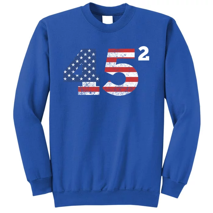 Vintage Distressed 45 Squared Reelect President Trump 2020 Gift Sweatshirt