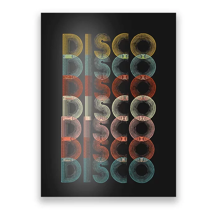 Vintage Disco 70s 80s Music Lover Poster