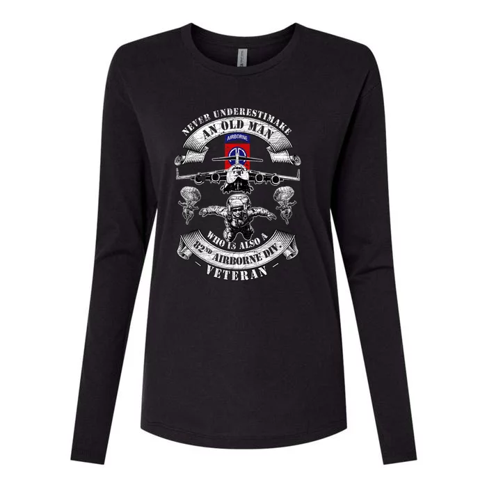 Veteran Day 82nd Airborne Division Paratrooper Fort Bragg Gift Womens Cotton Relaxed Long Sleeve T-Shirt