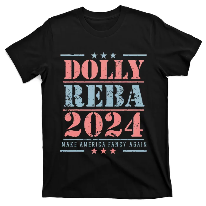 Vintage Dolly And Reba 2024 Make America Fancy Again T-Shirt