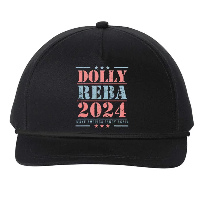 Vintage Dolly And Reba 2024 Make America Fancy Again Snapback Five-Panel Rope Hat