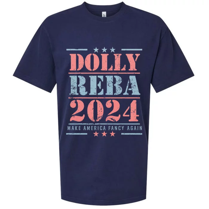 Vintage Dolly And Reba 2024 Make America Fancy Again Sueded Cloud Jersey T-Shirt