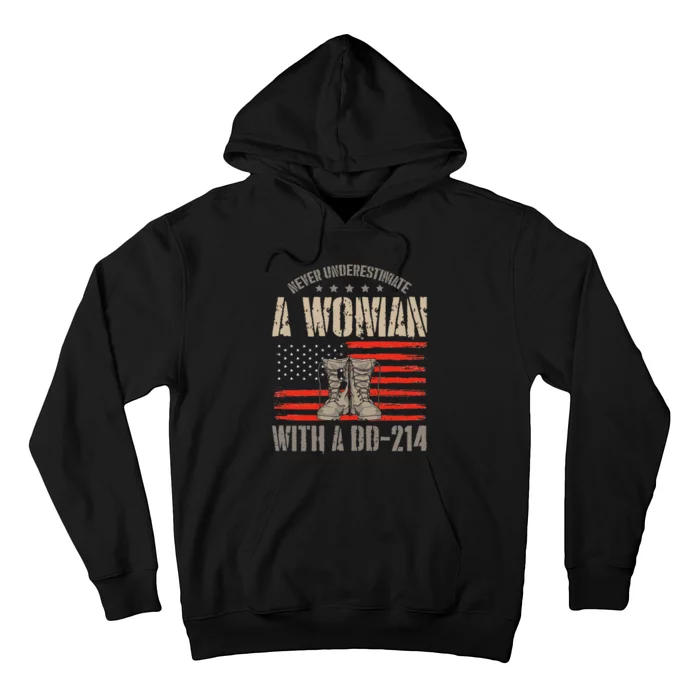 VeteranS Day A Woman With A Dd 214 Female Veteran Hoodie