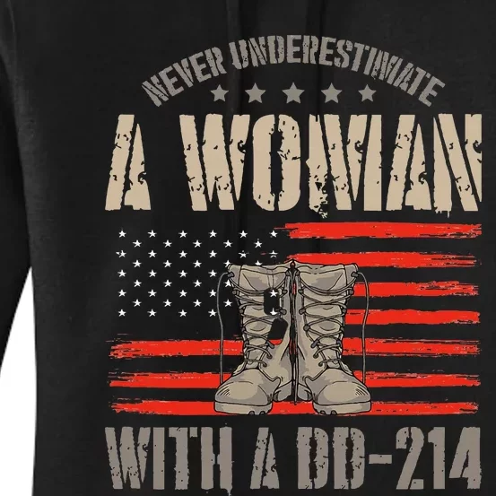 VeteranS Day A Woman With A Dd 214 Female Veteran Women's Pullover Hoodie