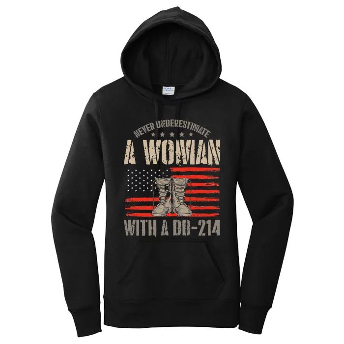 VeteranS Day A Woman With A Dd 214 Female Veteran Women's Pullover Hoodie