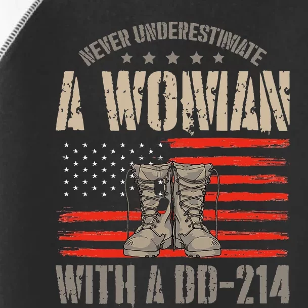 VeteranS Day A Woman With A Dd 214 Female Veteran Toddler Fine Jersey T-Shirt