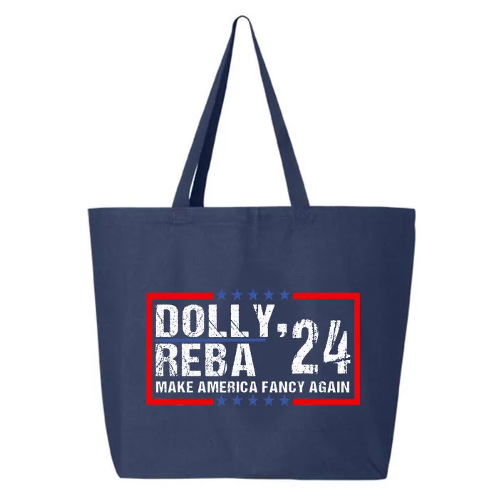 Vintage Dolly And Reba 2024 Make America Fancy Again 25L Jumbo Tote