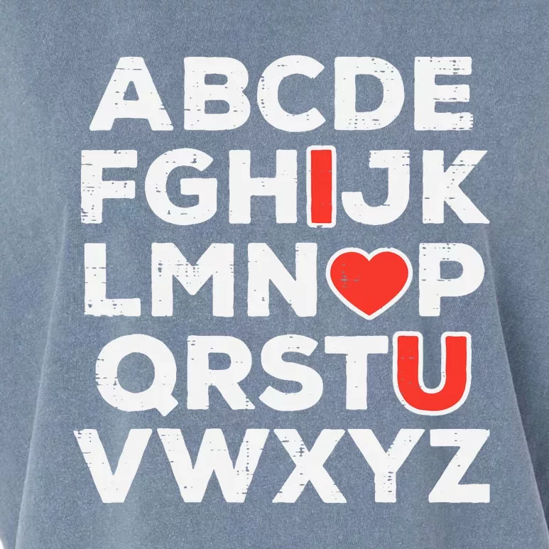 Valentines Day Alphabet ABC I Love You Teacher Wo Garment-Dyed Women's Muscle Tee