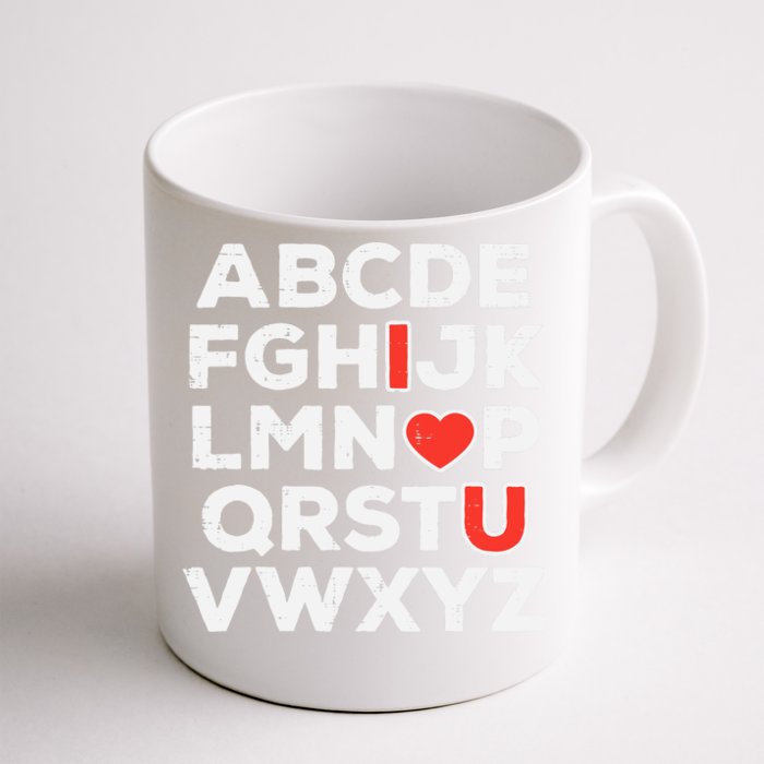 Valentines Day Alphabet ABC I Love You Teacher Wo Front & Back Coffee Mug