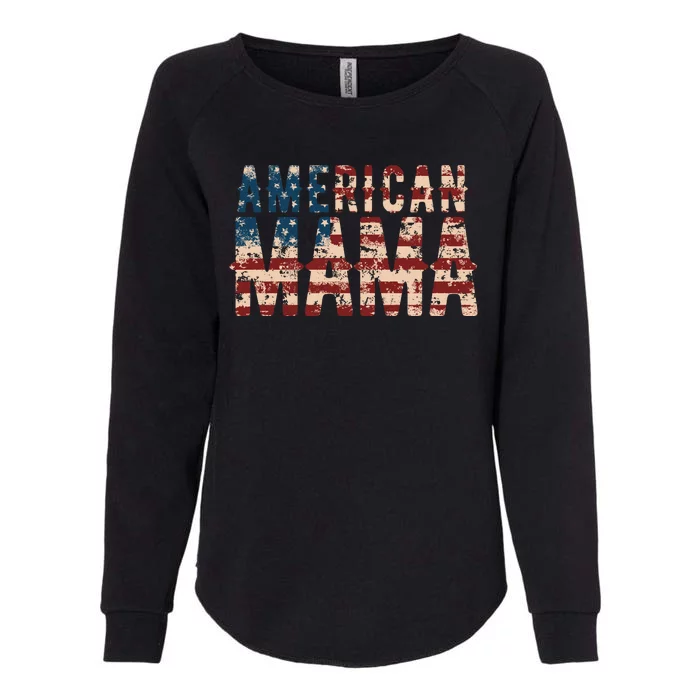 Vintage Distressed American Mama Womens California Wash Sweatshirt