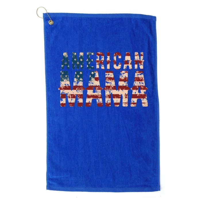 Vintage Distressed American Mama Platinum Collection Golf Towel