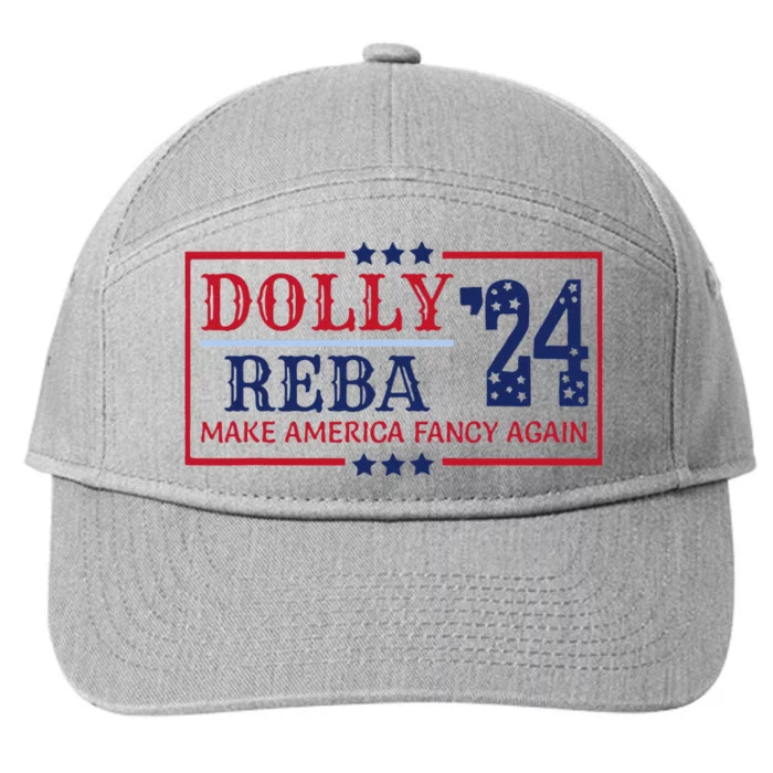 Vintage Dolly And Reba 2024 Make America Fancy Again 7-Panel Snapback Hat