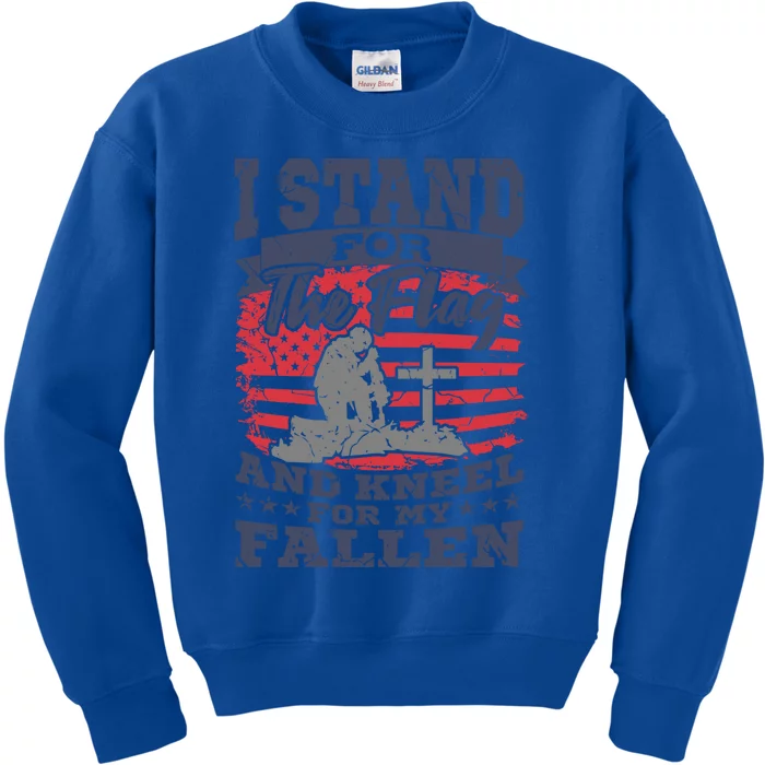 Veterans Day American Military Soldier I Stand For The Flag Gift Kids Sweatshirt