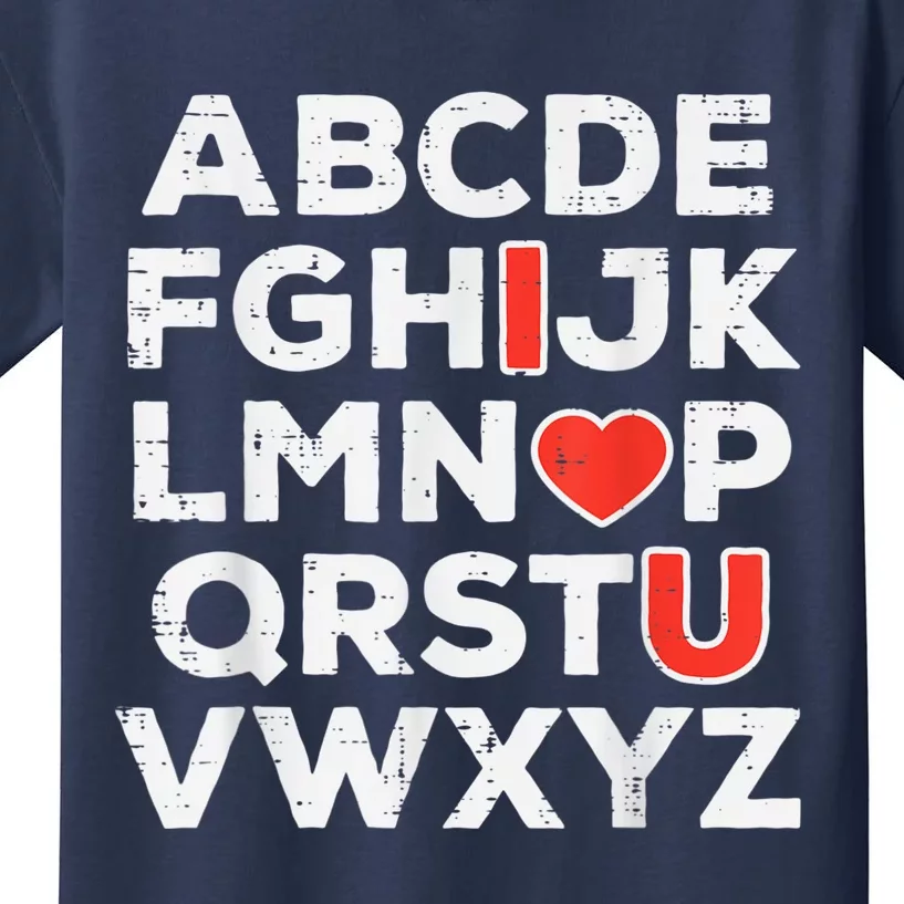 Valentines Day Alphabet ABC I Love You Teacher Kids T-Shirt