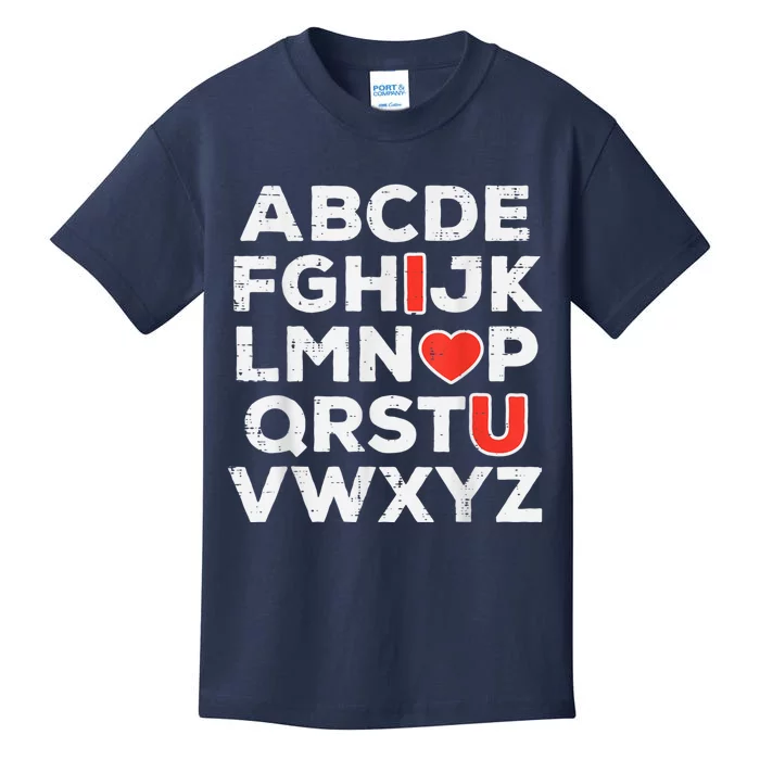 Valentines Day Alphabet ABC I Love You Teacher Kids T-Shirt