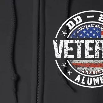 Veteran Dd214 Alumni Full Zip Hoodie