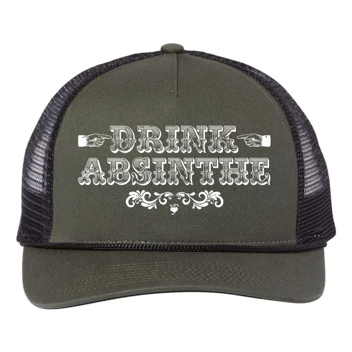 Vintage Drink Absinthe Retro Rope Trucker Hat Cap