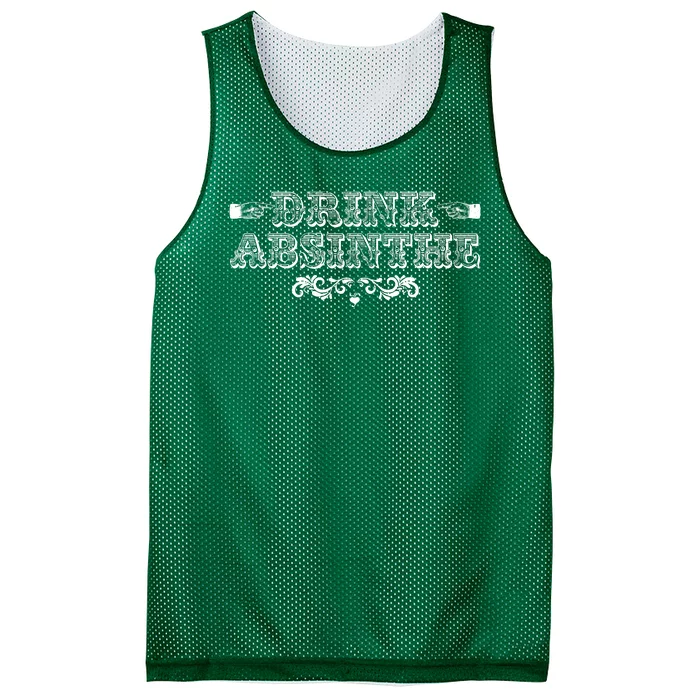 Vintage Drink Absinthe Mesh Reversible Basketball Jersey Tank