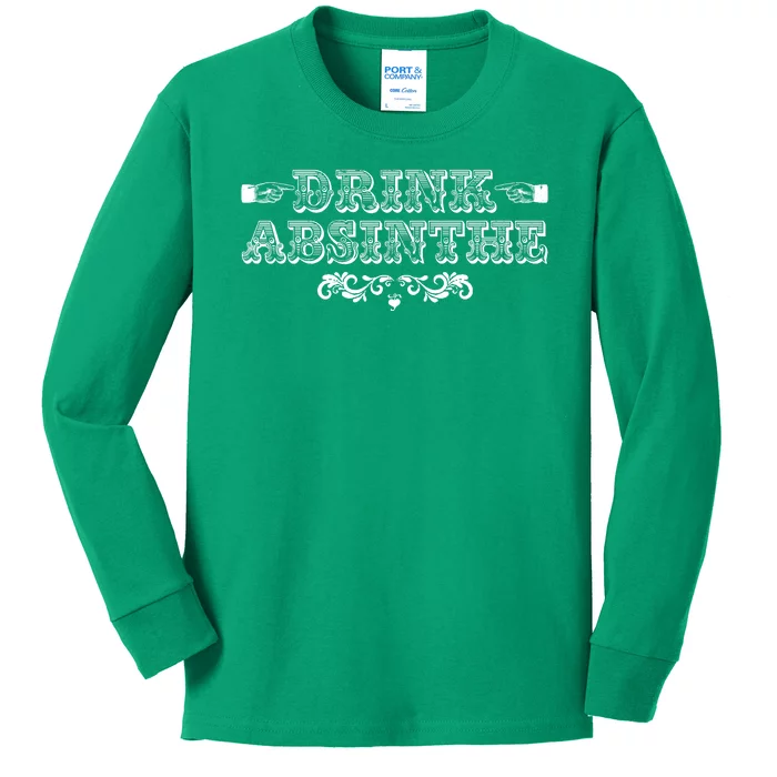 Vintage Drink Absinthe Kids Long Sleeve Shirt