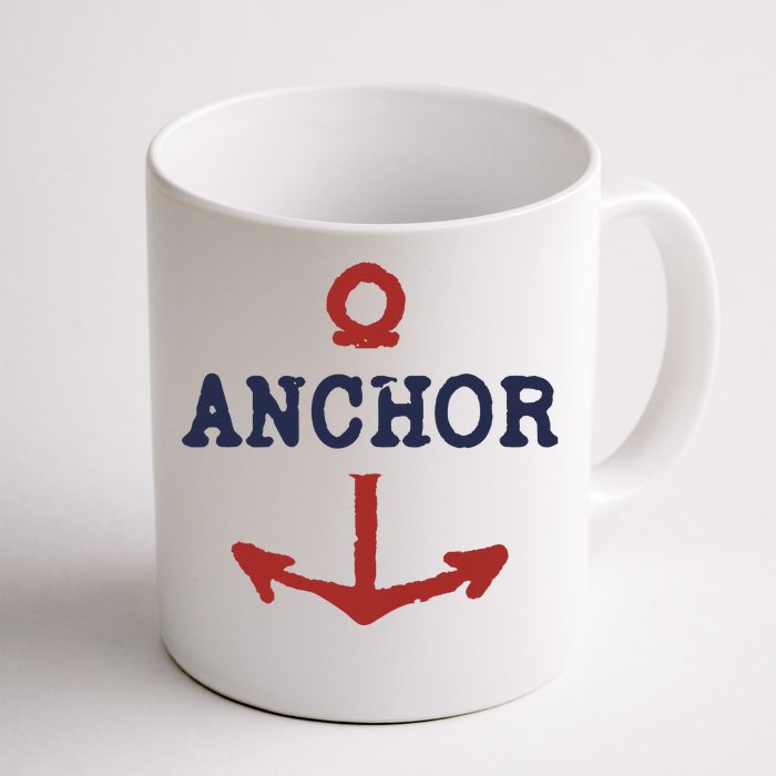 Vintage Distressed Anchor Front & Back Coffee Mug