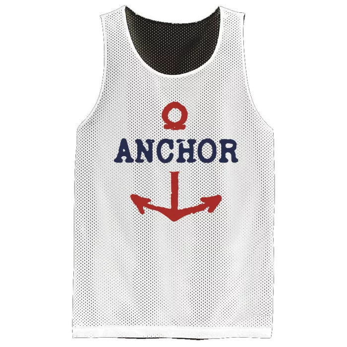 Vintage Distressed Anchor Mesh Reversible Basketball Jersey Tank