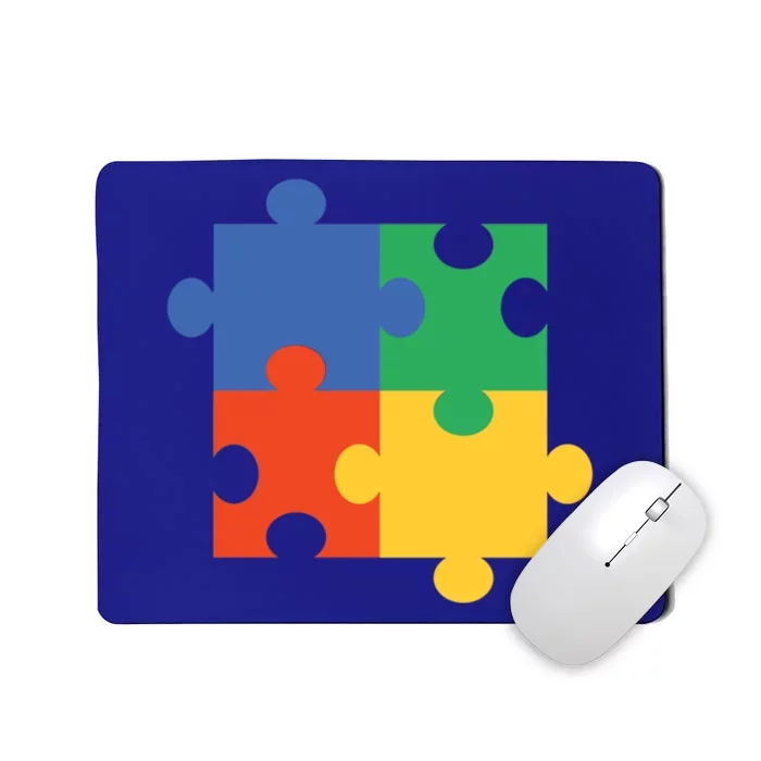 Valentines Day Autism Awareness Missing Puzzle Piece Cool Gift Mousepad