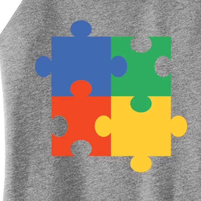 Valentines Day Autism Awareness Missing Puzzle Piece Cool Gift Women’s Perfect Tri Rocker Tank