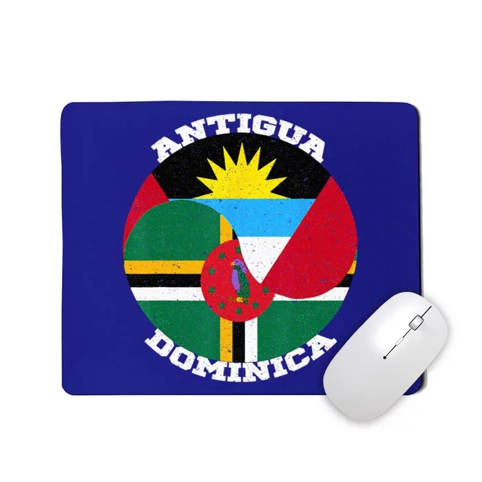 Vintage Dominica Antiguan Flag Antigua Dominica Flag Mousepad