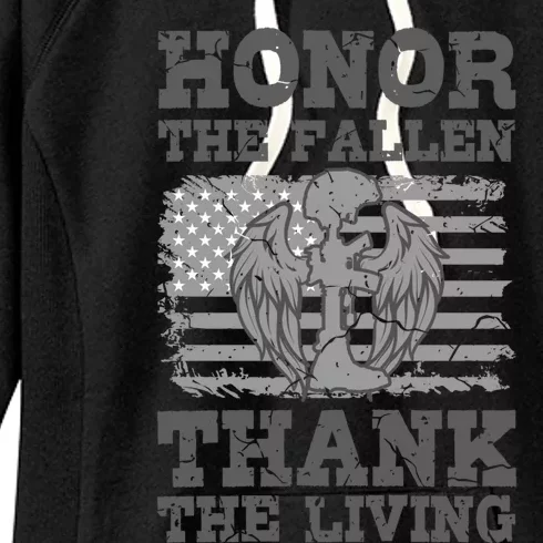 Veterans Day American Military Honor The Fallen Us Soldier Gift Women's Fleece Hoodie